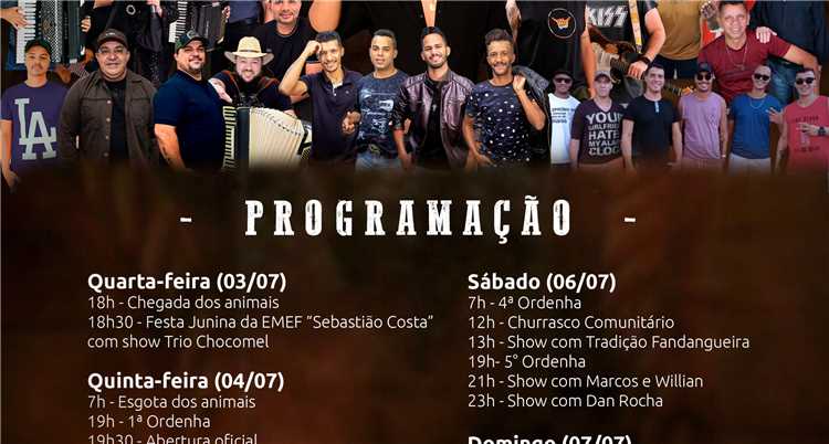 Programação da 10ª Festa do Leite e do Queijo de Itaici